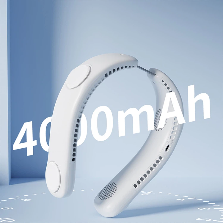 Mini rechargeable neck fan